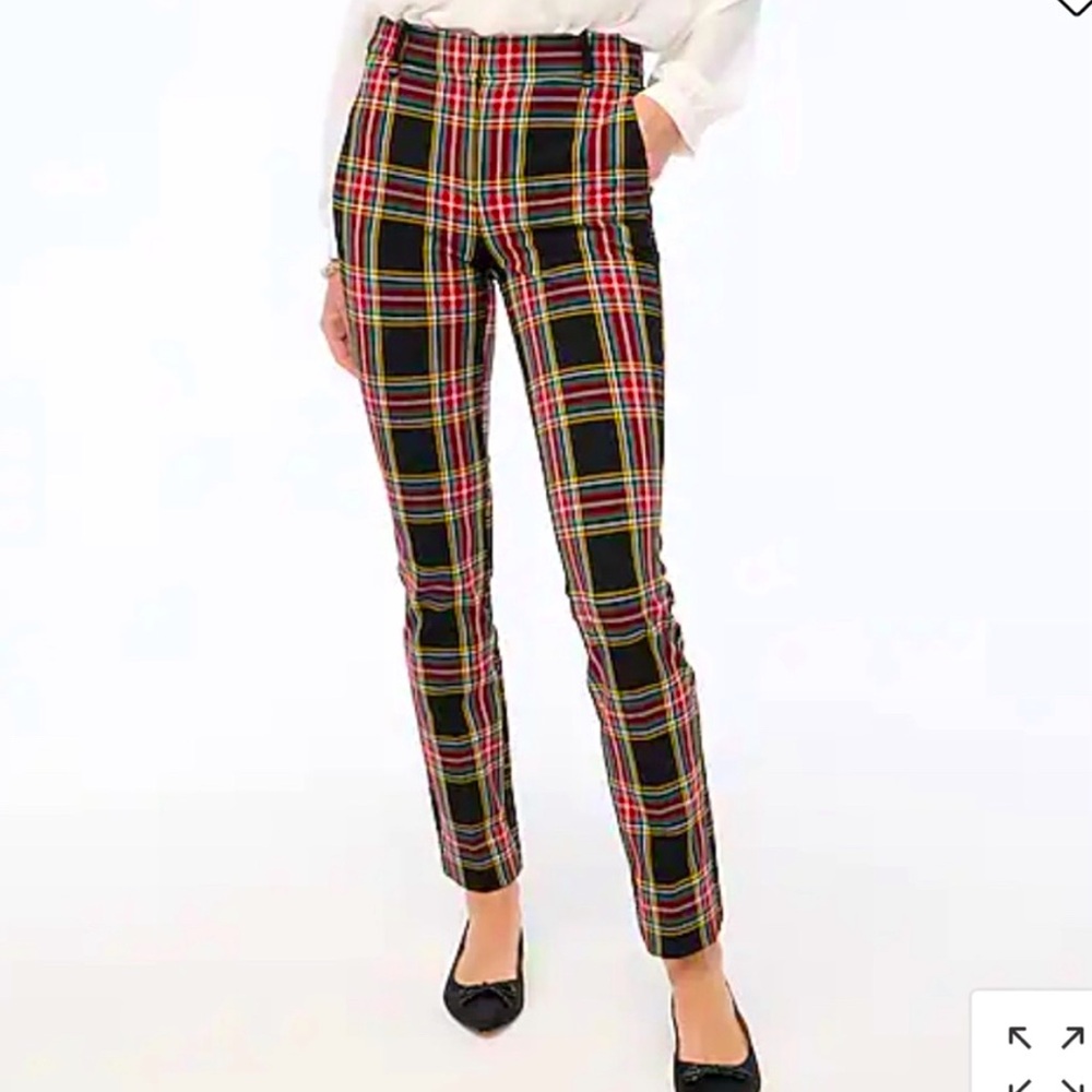 J. Crew Factory full length plaid Ruby pants, size 4, flawless used condition